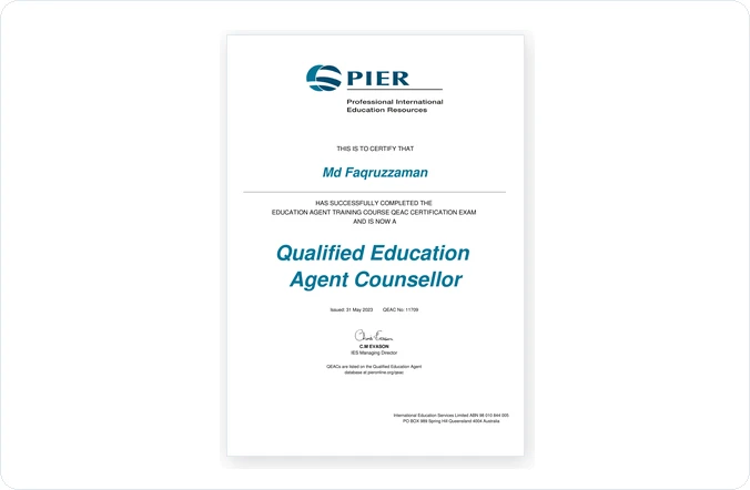 QEAC Certification - Md Faqruzzaman (#11709)